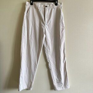 Adidas Mens Size 32 x 30 Climalite Performance Flat Front Poly Golf Pants‎ Ivory